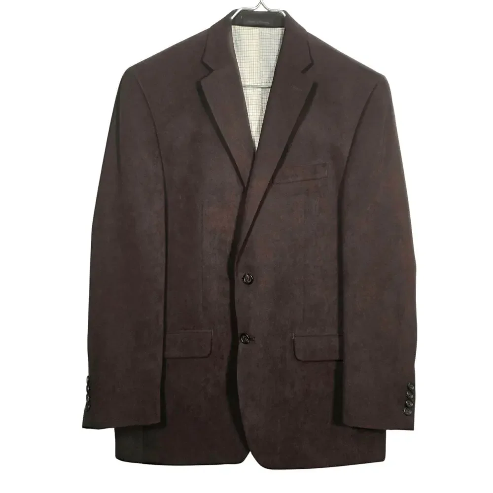 Lauren Ralph Lauren Brown Faux Suede Sport Coat Blazer 40R